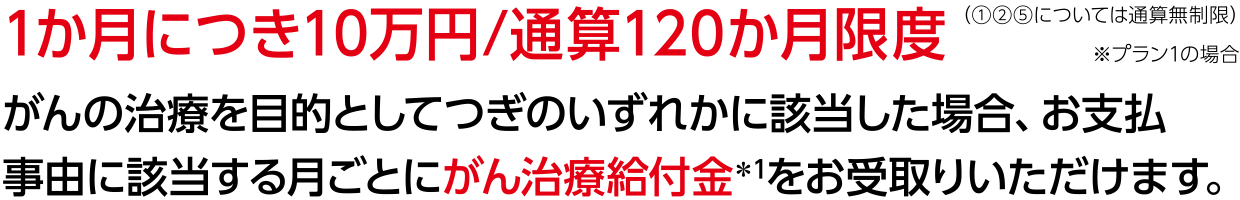 1か月につき10万円/通算120か月限度