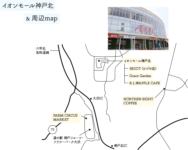 イオンモール神戸北&周辺マップ
