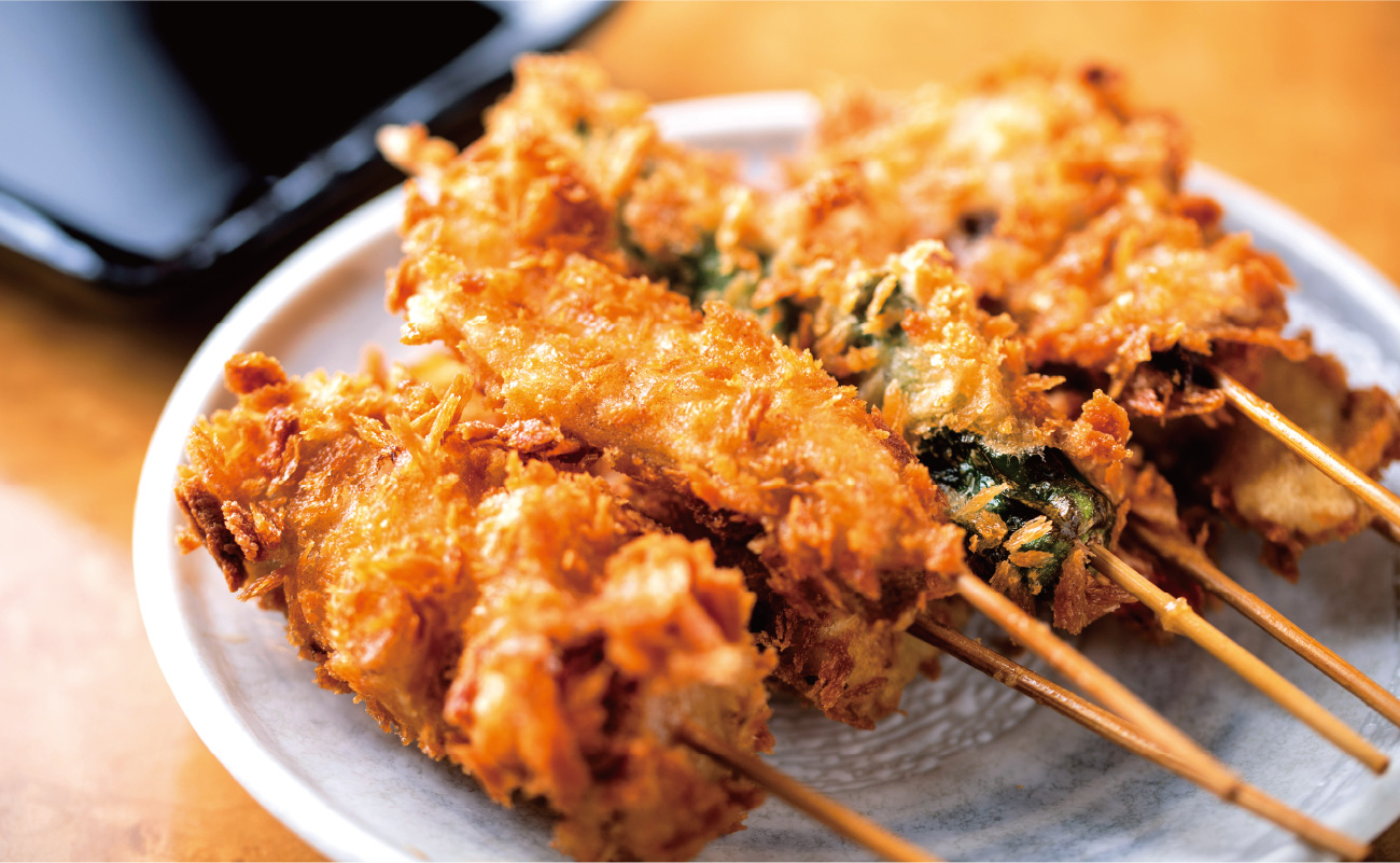 鉄板あさひの「串カツ」