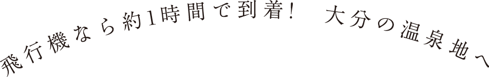 飛行機なら約1時間で到着!　大分の温泉地へ