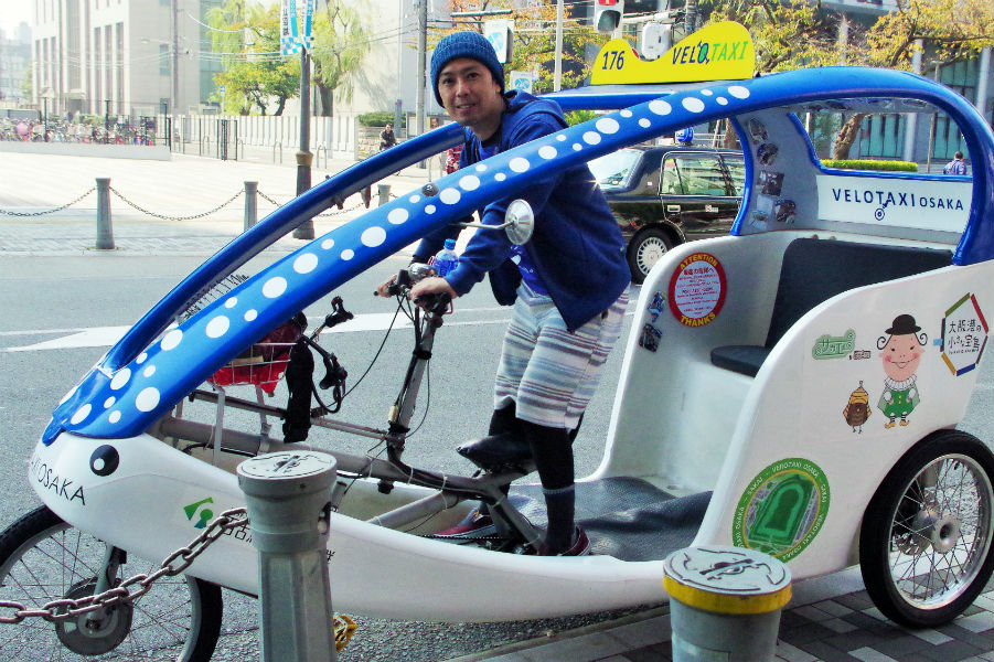 関西で唯一自転車タクシーを扱っているシーラボの稲田暁さん