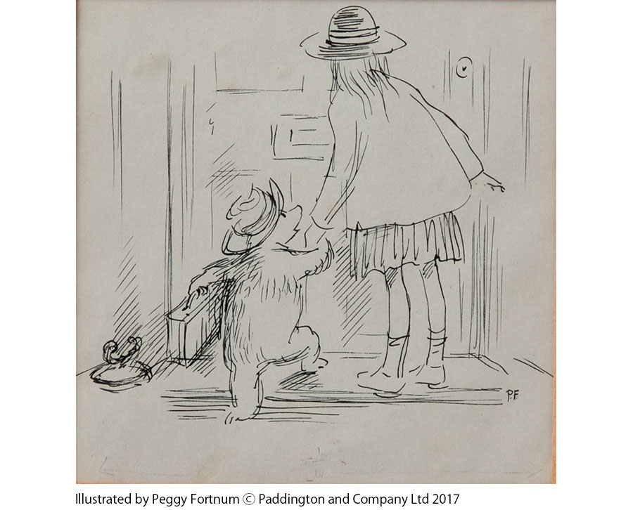 ペギー・フォートナム画『くまのパディントン』の挿絵原画、1958 年