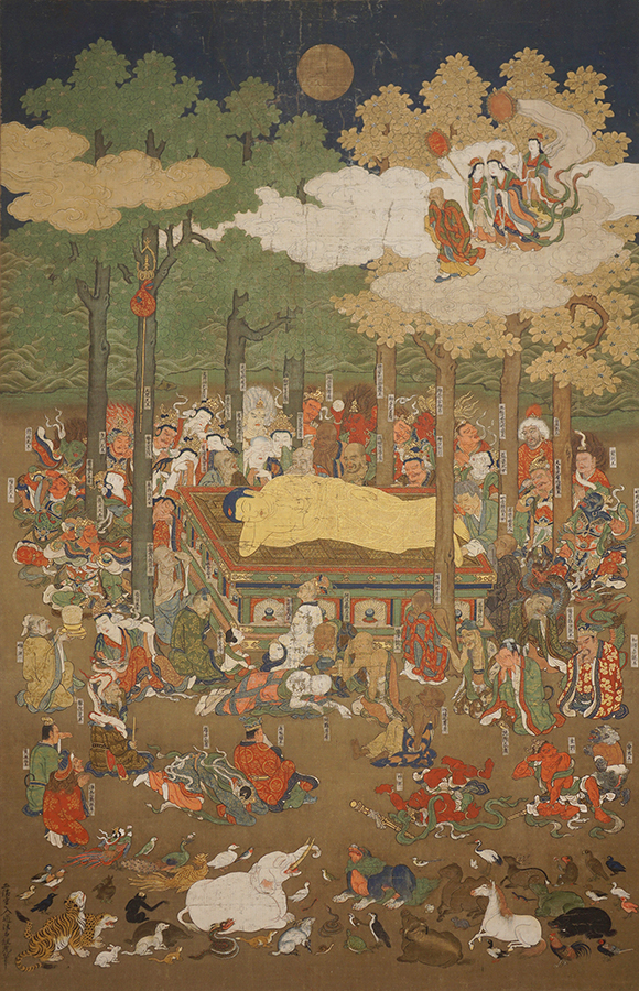 重要美術品　仏涅槃図　土佐行広　室町時代・宝徳3年（1451）頃　京都・興聖寺