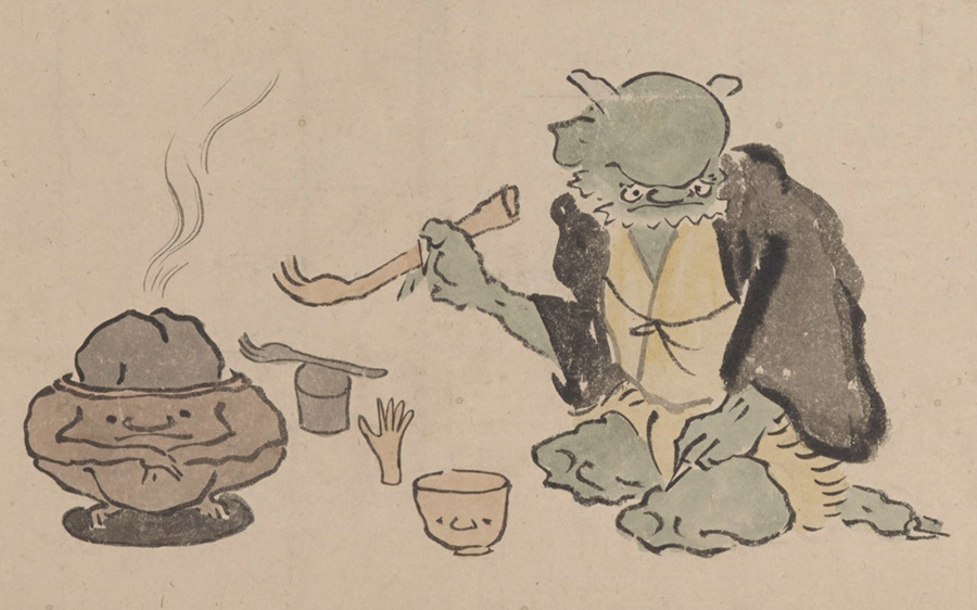 地獄図（部分）　耳鳥斎筆　寛政5年（1793）大阪歴史博物館蔵