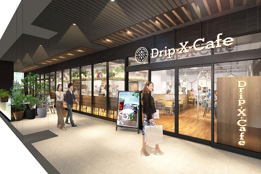「Drip-X-Cafeヴィアイン大阪京橋店」は7時〜21時営業。牛100％の肉厚パティのハンバーガーなども