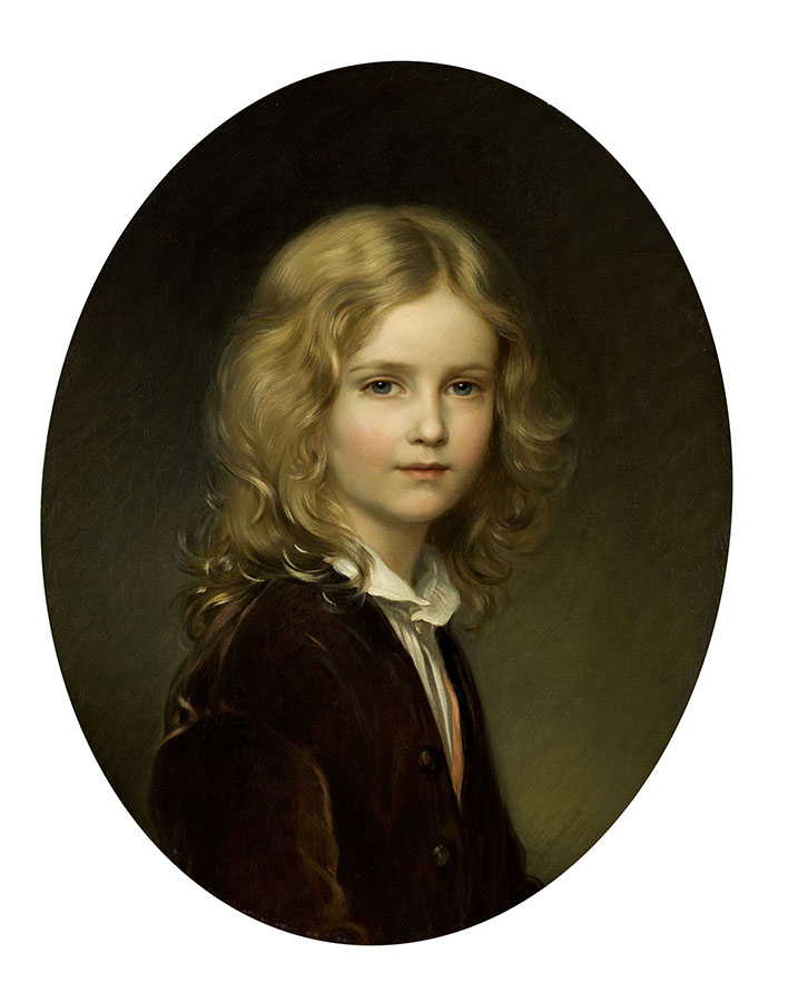 《リヒテンシュタイン侯フランツ1世、8歳の肖像》　1861年　油彩・キャンヴァス （C）LIECHTENSTEIN. The Princely Collections, Vaduz–Vienna