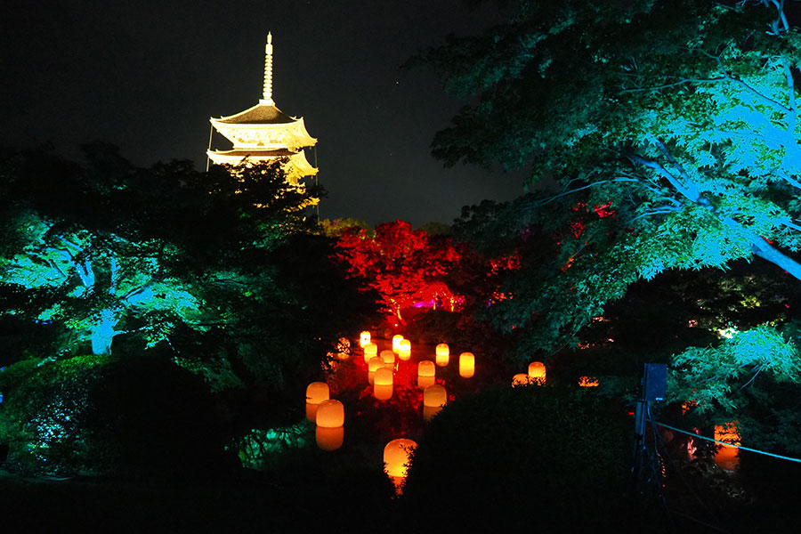 変化する一期一会のアート 京都 東寺で夜限定イベント Lmaga Jp