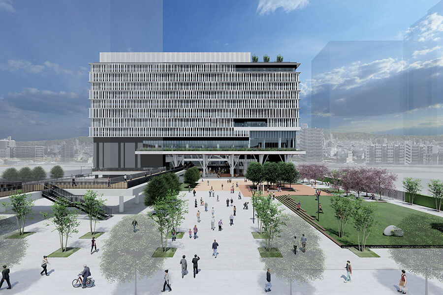 2025年に設置予定の「大阪公立大学　森ノ宮キャンパス」外観パース