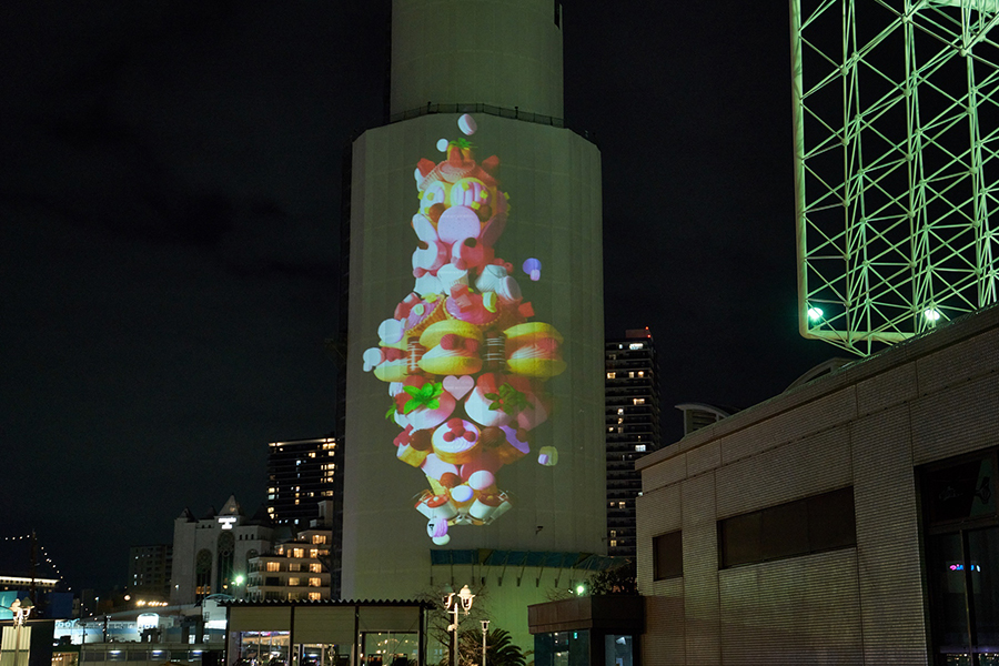 洋菓子の街・神戸をイメージしたプロジェクションマッピング