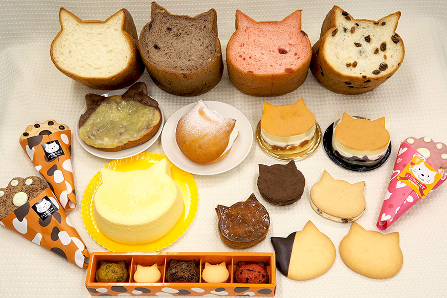 食パンやマリトッツォ、ショコラパイなど…すべて猫の形！