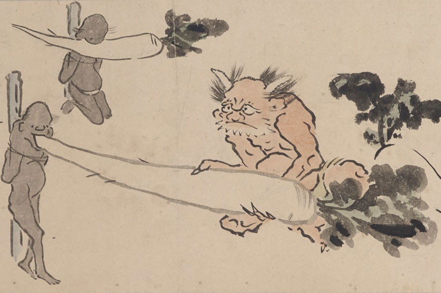 耳鳥斎「地獄図巻」（部分）　寛政5年（1793）　大阪歴史博物館蔵