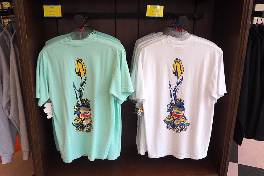『Wasted Youth』を象徴するチューリップとミニオンがコラボしたTシャツ（裏面）7700円