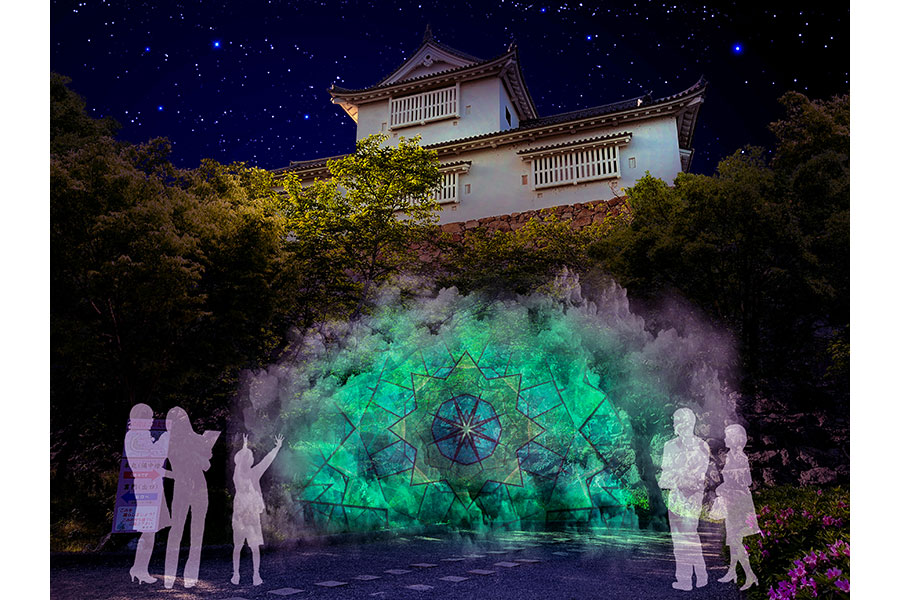 「夏に咲く桜」をテーマにした夜間イベント『津山城ナイトファンタジア夏桜』イメージ