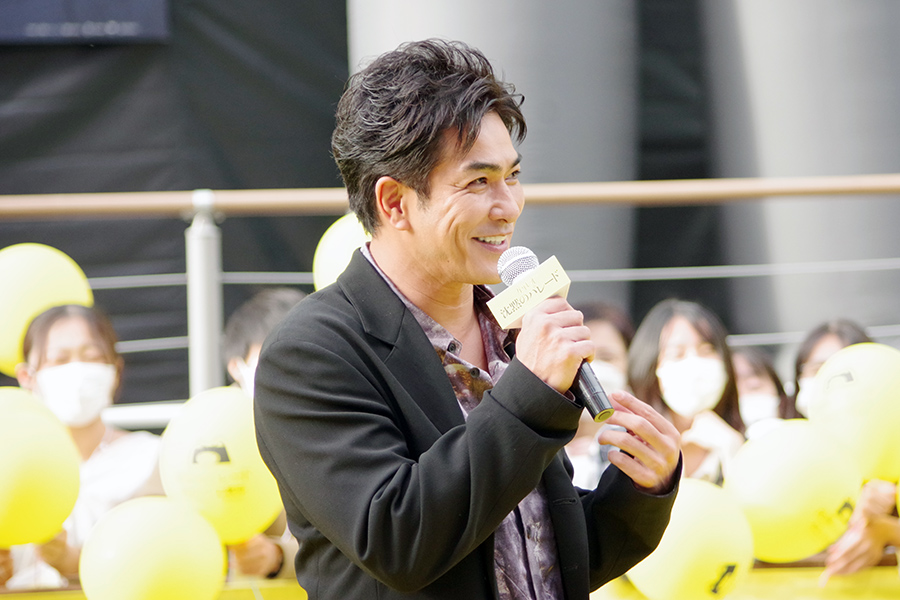 地元・大阪でのイベントに笑顔を見せる北村一輝（9月21日・大阪市内）