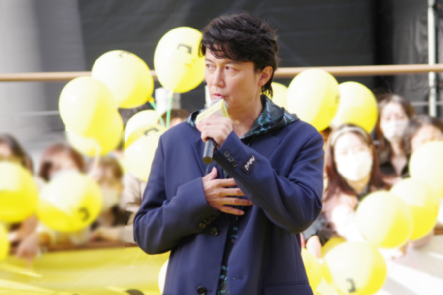 映画『沈黙のパレード』公開記念イベントに登場した福山雅治（9月21日・大阪市内）
