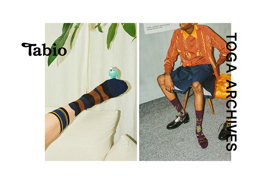 ファッションブランド「TOGA」とソックスメーカー「Tabio」のコラボ靴下
