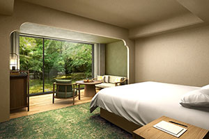 隈研吾設計のラグジュアリーホテル、奈良公園内に今夏オープン