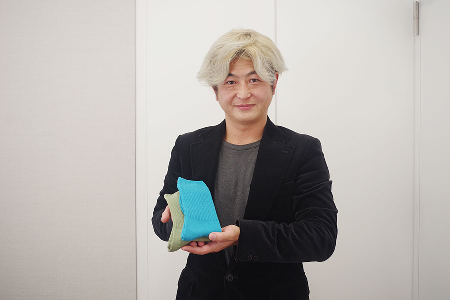 「タビオ」で10年以上商品企画に携わり、同商品を発案した藤ノ井智彦さん