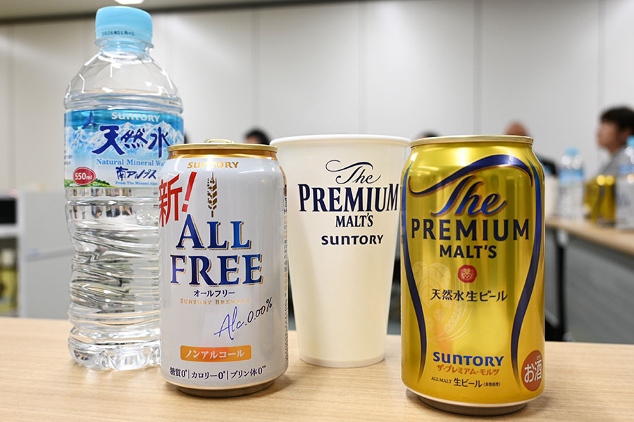セミナーでは、「オールフリー」や「ザ プレミアム・モルツ」の試飲体験も