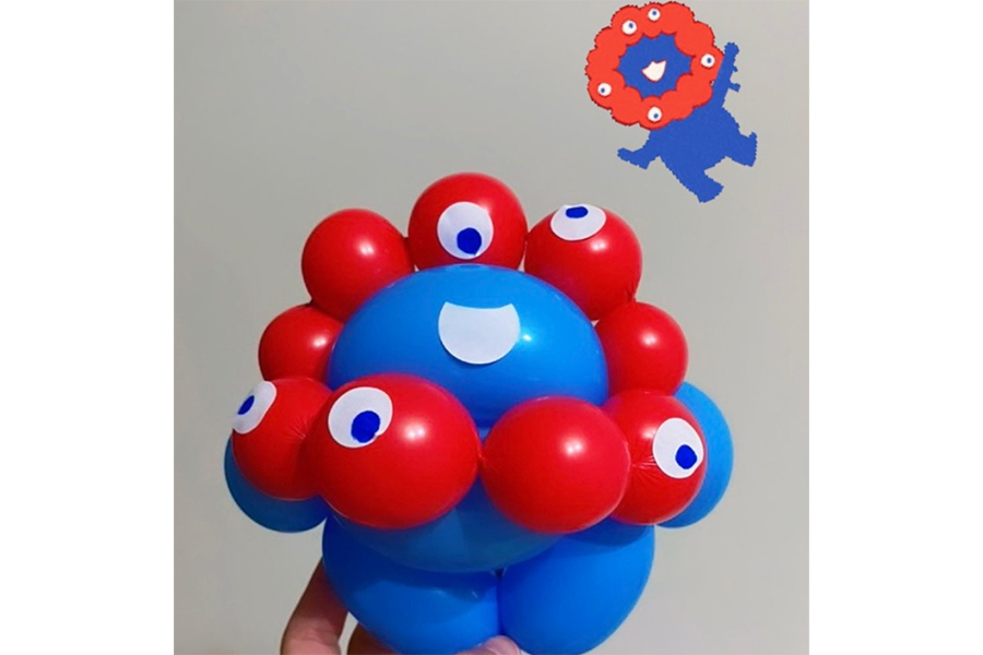これまでたくさんのミャクミャクをバルーンで制作(Mさん提供)