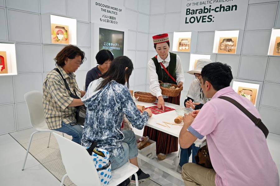パビリオンでのワークショップの様子(撮影5月20日:大阪・関西万博)