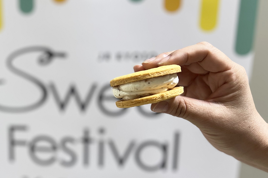 「ライターあまじゅんが太鼓判! 京都のスイーツこれ食べて」で初日人気だったのは「菓歩菓歩」のバターサンド。写真は無花果と胡桃 バターサンド590円