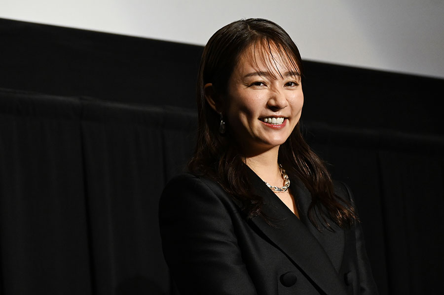舞台挨拶では観客との絡みもあった木村文乃(5/21・大阪市内)