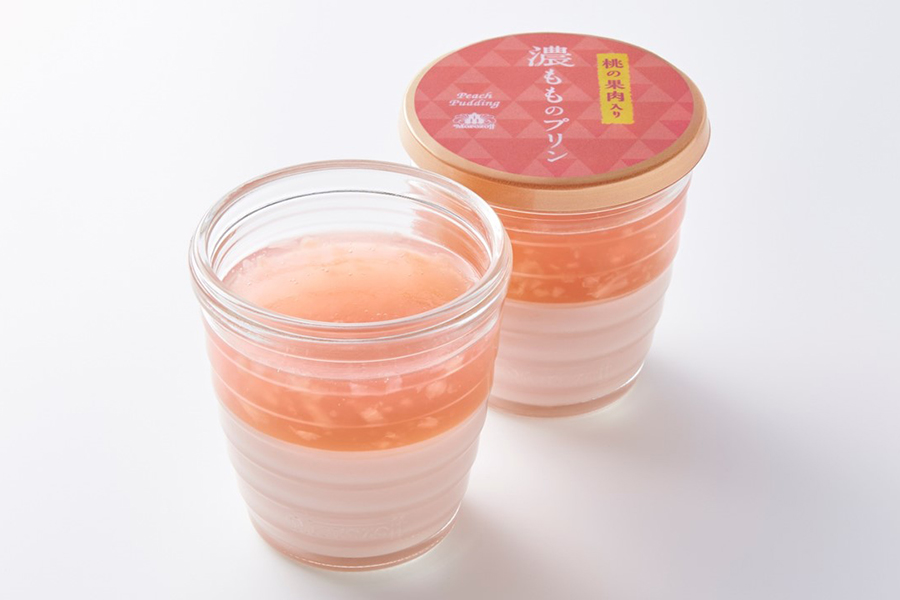 モロゾフ夏季限定「濃もものプリン」(432円)