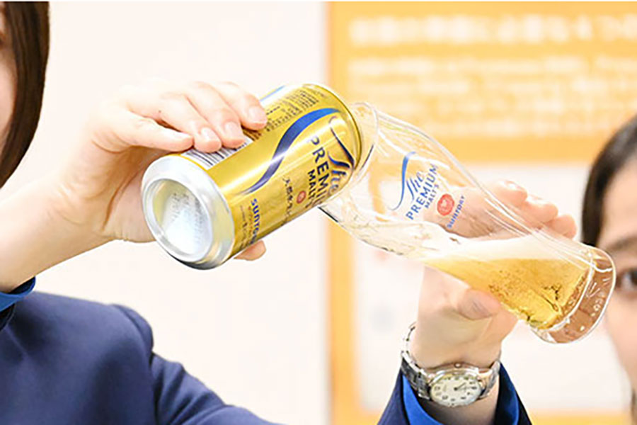 「酒価値体験パート」神泡を体感するコーナー