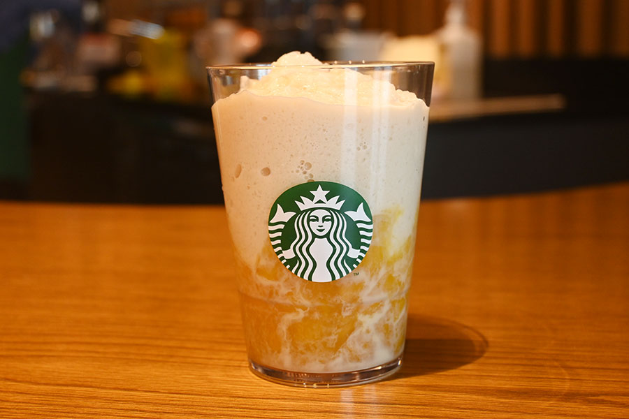 「オリエンタルマンゴーティー&フラペチーノ」、クリームなしもおすすめ
