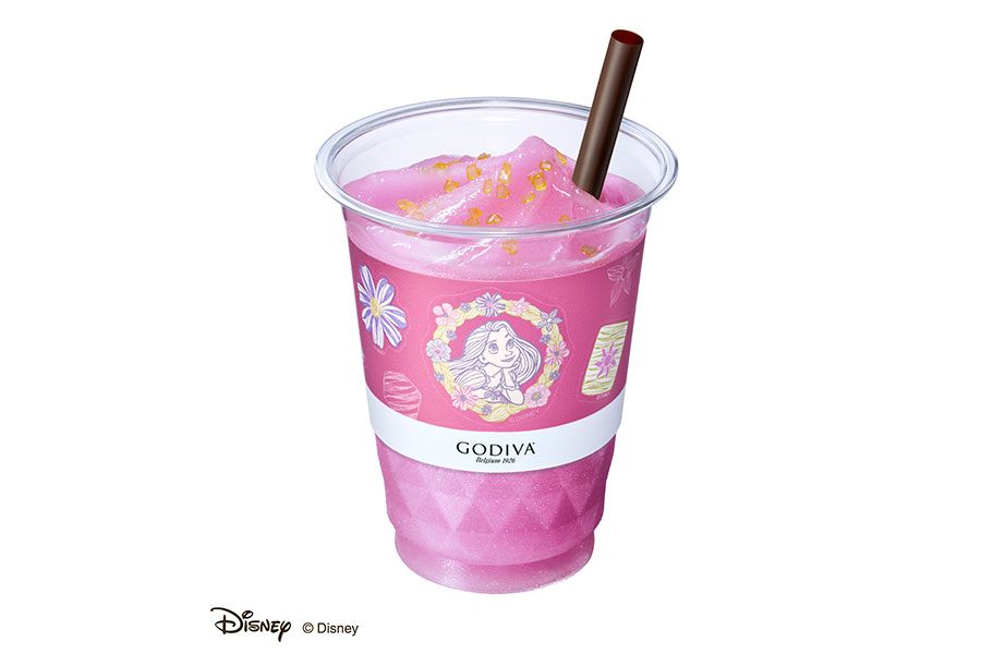 「ゴディバ×塔の上のラプンツェル」コラボメニュー「カカオフルーツジュース ホワイトピーチ」(745円)