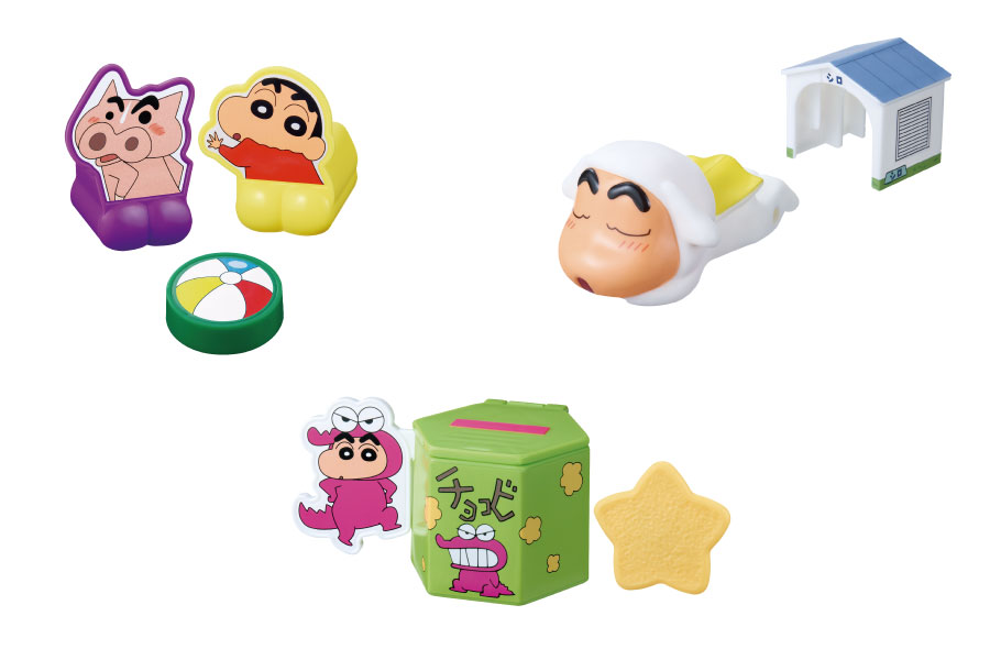 マクドナルドの「ハッピーセット クレヨンしんちゃん おもちゃ」、第2弾の3品