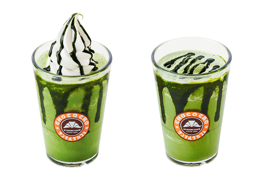 サンマルクカフェ×祇園辻利コラボメニュー「京抹茶スムージー」(720円/ソフトクリームなし670円)