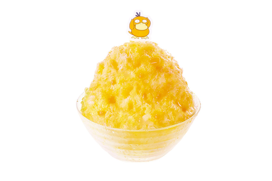 コメダ珈琲店×ポケモンコラボメニュー「コダックのマンゴーミルク氷(コダックピック付き)」(1100円〜)