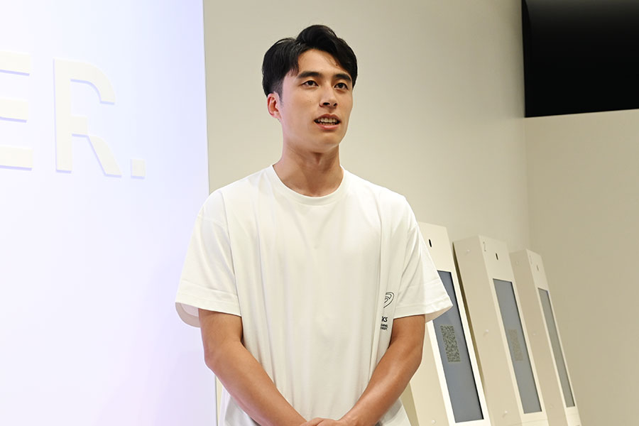 「DISCOVER. by ASICS」を体験した髙橋塁(大阪市内・8月5日)