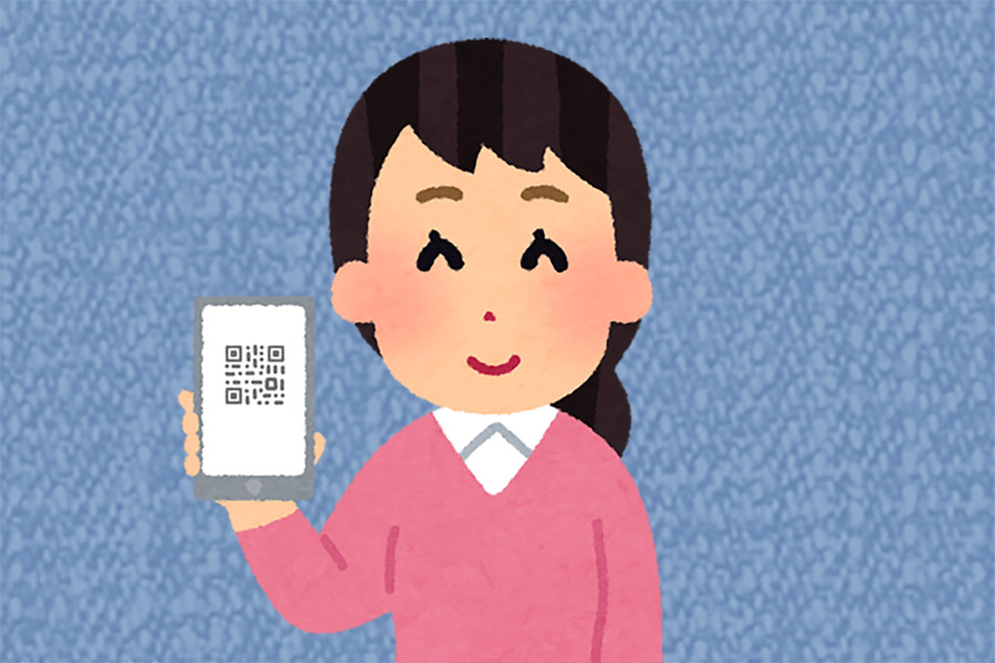 5)荷物検査が終わったら、入場するためのQRコードを即準備。準備できていないときは列からいったん離れる
