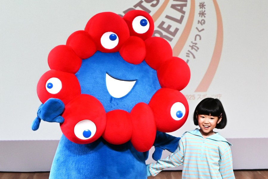 ミャクミャクと人気子役・永尾柚乃(9月3日/大阪・関西万博)