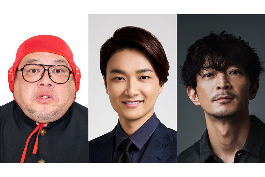 『べらぼう』新キャスト(左から)勝川春朗(のちの葛飾北斎)役・くっきー!、重田貞一(のちの十返舎一九)役・井上芳雄、滝沢瑣吉(のちの曲亭馬琴)役・津田健次郎 (C)NHK
