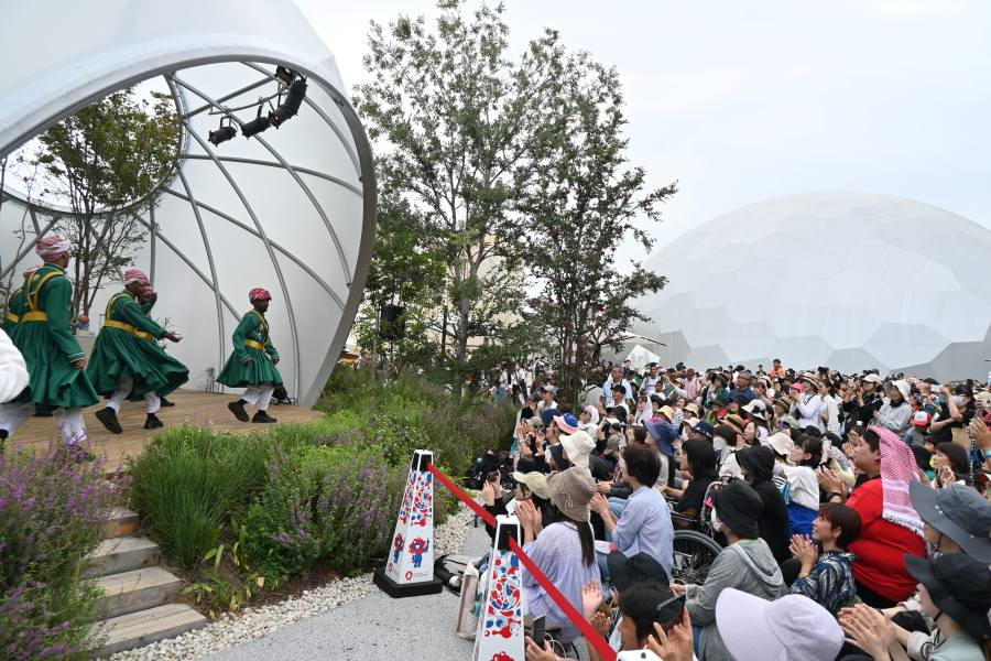 伝統舞踊も来場者から大人気(撮影:9月23日/大阪・関西万博)
