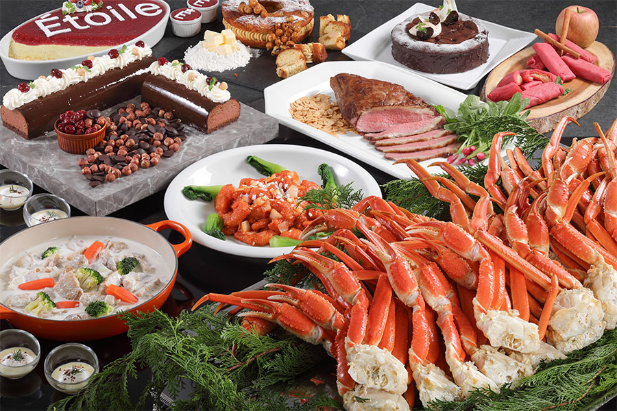 「都シティ 大阪天王寺」(大阪市阿倍野区)で開催する『本ズワイ蟹・ローストビーフ食べ比べ&スイーツブッフェ』(1万500円〜)