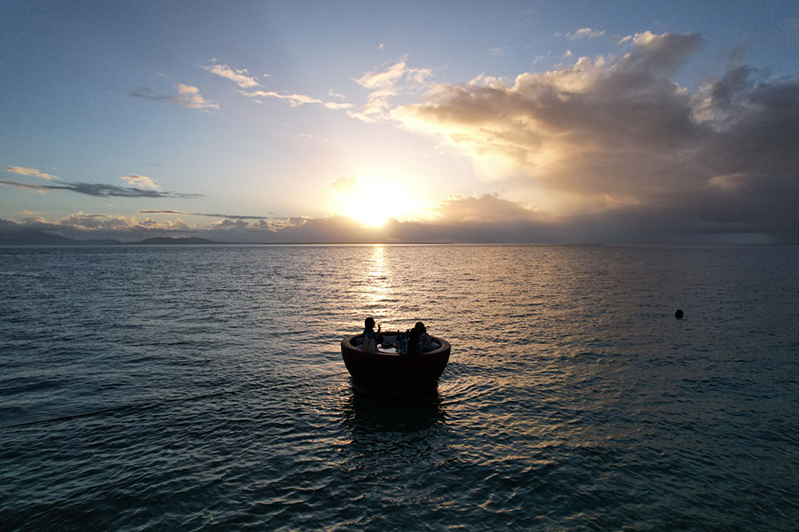 ドローンで撮影してもらった写真。これは思い出に残りそう…!