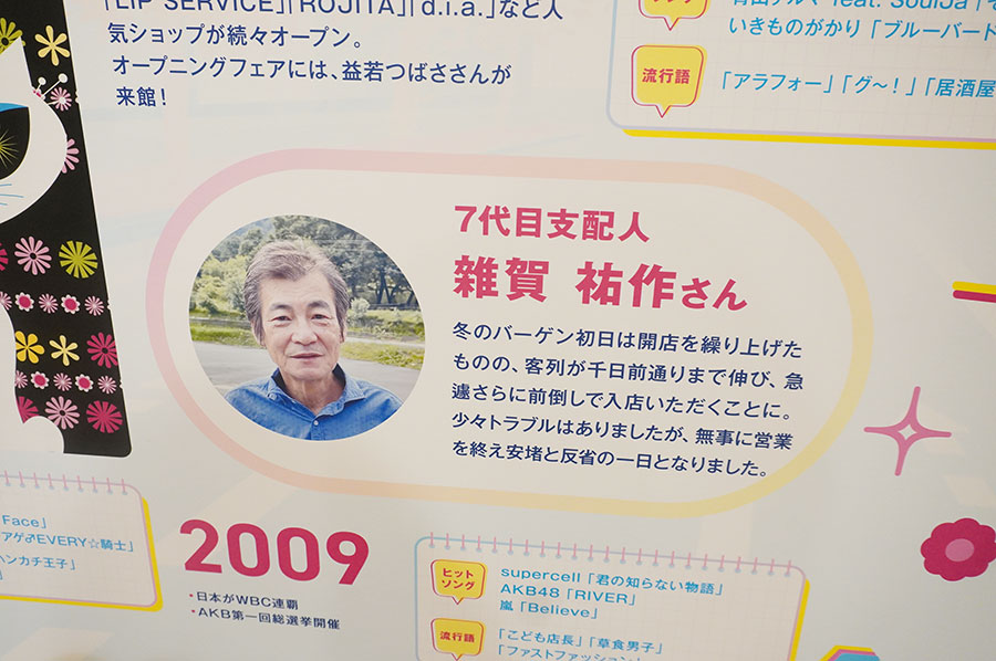 全盛期の支配人のコメント。千日前通りまで行列が伸びていたのだそう