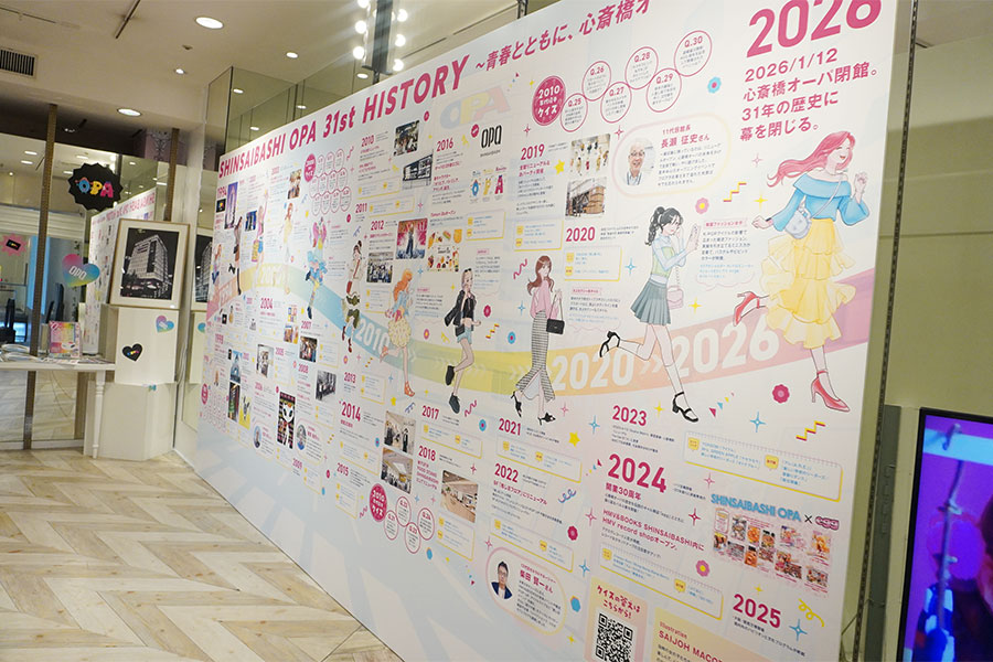 これまでのファッションの歴史が年表に(10月9日 Lmaga.jp撮影)