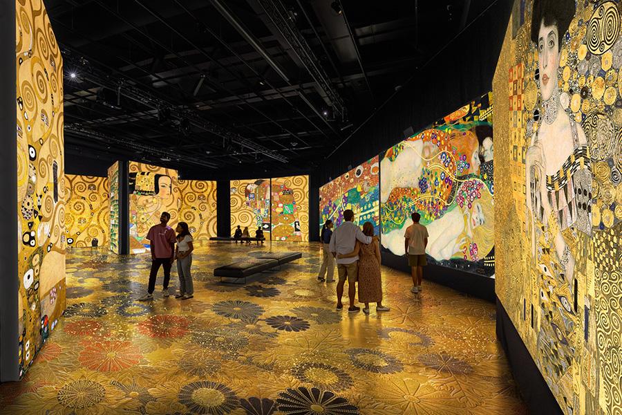 『クリムト・アライブ 大阪展』の空間イメージ