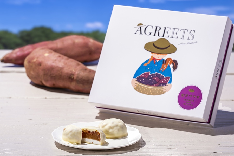 関西初登場。「AGREETS」のおさつマロ(4個入1792円)