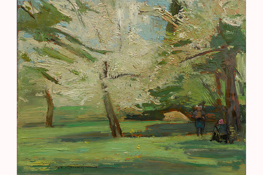 金山平三《梨園》制作年不詳
2024 年度新収蔵品