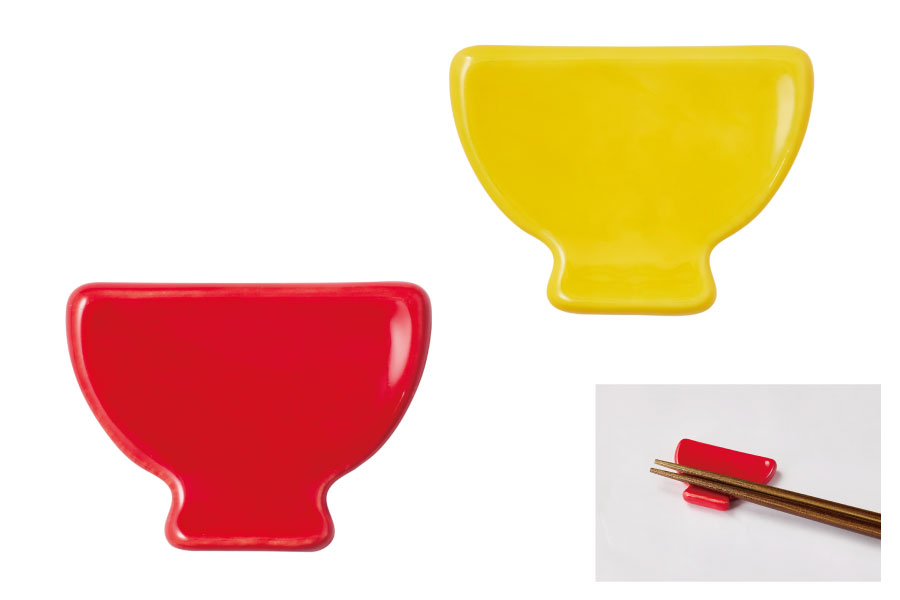 すき家の福袋「SMILE BOX 2026」通販サイト限定商品に入る「どんぶり箸置き」(約W5×H3.7cm、2個セット)