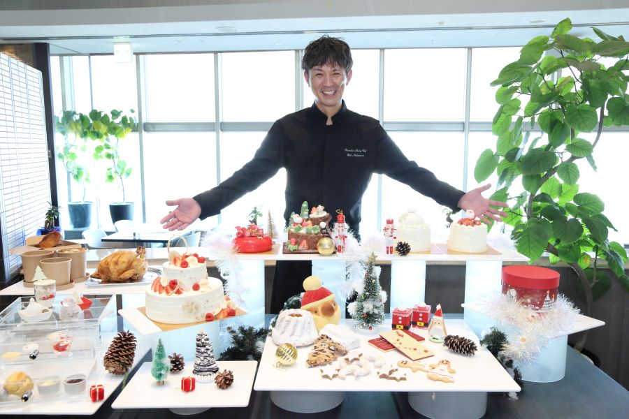 エグゼクティブペストリーシェフ・中村友樹さん「子どものころの楽しい記憶もあいまって、クリスマスの定番、ショートケーキ推し」とのこと「スイスホテル南海大阪」