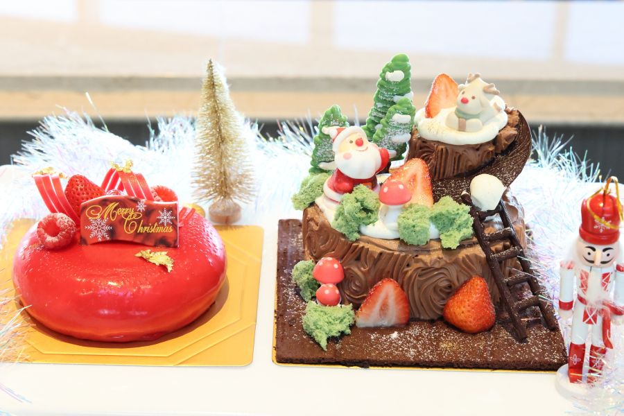 異なる個性を持ったクリスマスらしい華やかなケーキが登場「スイスホテル南海大阪」