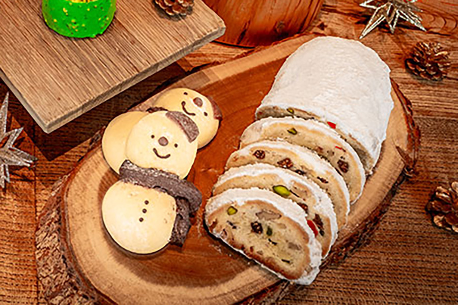 「インターコンチネンタルホテル大阪」(大阪市北区)の「ピスタチオといちじくのシュトーレン」2500円